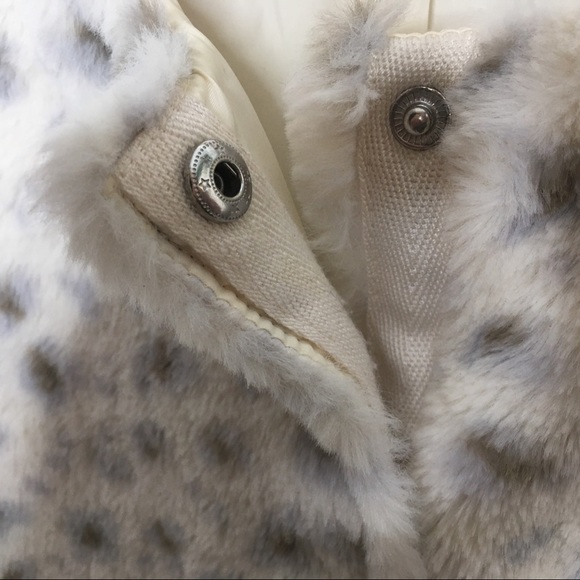 Cat & Jack White & Brown Leopard Coat XL 14/16 - Picture 8 of 9